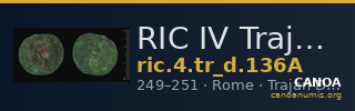 RIC IV Trajan Decius 136A — CANOA