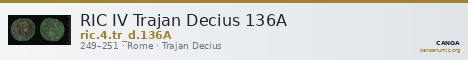 RIC IV Trajan Decius 136A — CANOA