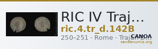RIC IV Trajan Decius 142B — CANOA