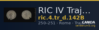 RIC IV Trajan Decius 142B — CANOA