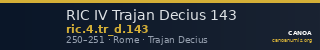 RIC IV Trajan Decius 143 — CANOA