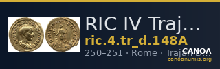 RIC IV Trajan Decius 148A — CANOA