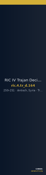 RIC IV Trajan Decius 164 — CANOA