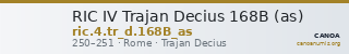 RIC IV Trajan Decius 168B (as) — CANOA