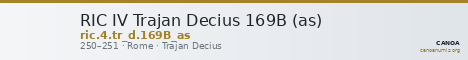 RIC IV Trajan Decius 169B (as) — CANOA
