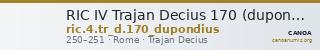 RIC IV Trajan Decius 170 (dupondius) — CANOA