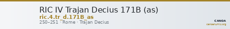 RIC IV Trajan Decius 171B (as) — CANOA