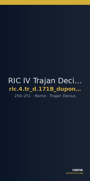 RIC IV Trajan Decius 171B (dupondius) — CANOA