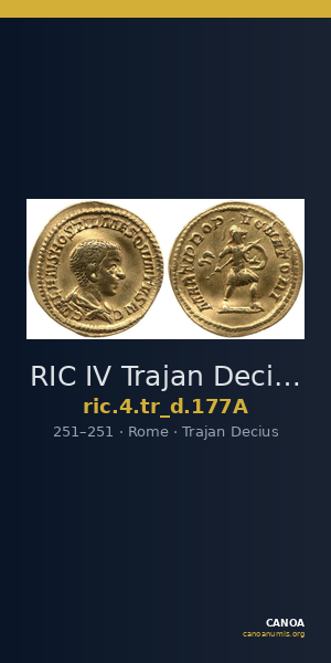 RIC IV Trajan Decius 177A — CANOA