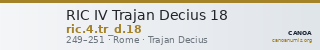 RIC IV Trajan Decius 18 — CANOA