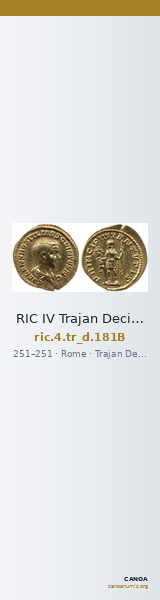 RIC IV Trajan Decius 181B — CANOA