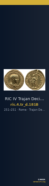 RIC IV Trajan Decius 181B — CANOA