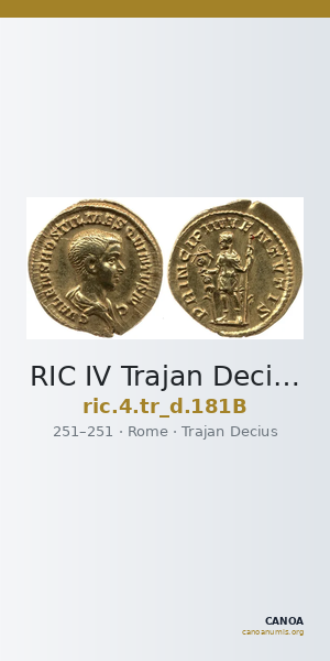 RIC IV Trajan Decius 181B — CANOA