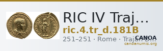 RIC IV Trajan Decius 181B — CANOA