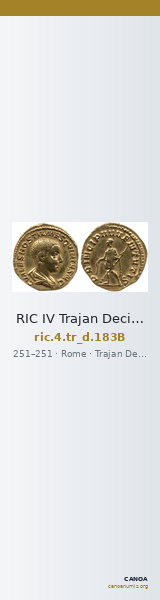 RIC IV Trajan Decius 183B — CANOA