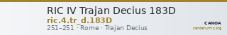 RIC IV Trajan Decius 183D — CANOA
