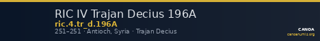 RIC IV Trajan Decius 196A — CANOA
