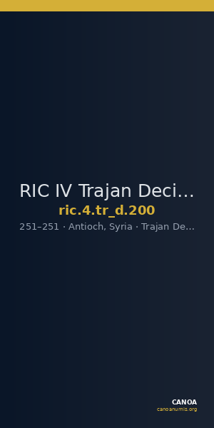 RIC IV Trajan Decius 200 — CANOA