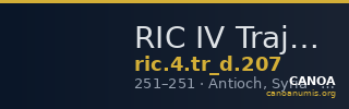 RIC IV Trajan Decius 207 — CANOA