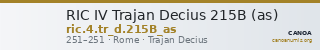 RIC IV Trajan Decius 215B (as) — CANOA