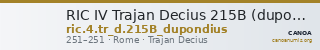 RIC IV Trajan Decius 215B (dupondius) — CANOA