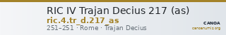 RIC IV Trajan Decius 217 (as) — CANOA