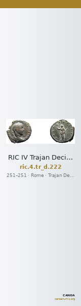 RIC IV Trajan Decius 222 — CANOA