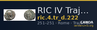 RIC IV Trajan Decius 222 — CANOA