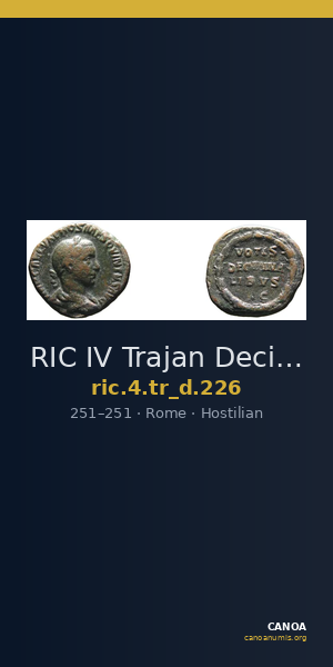RIC IV Trajan Decius 226 — CANOA