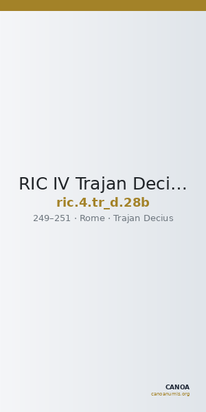 RIC IV Trajan Decius 28b — CANOA
