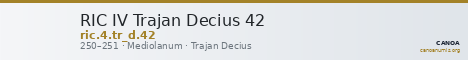 RIC IV Trajan Decius 42 — CANOA