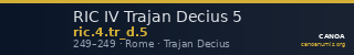 RIC IV Trajan Decius 5 — CANOA