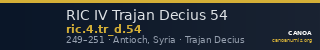 RIC IV Trajan Decius 54 — CANOA