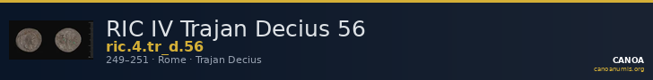 RIC IV Trajan Decius 56 — CANOA