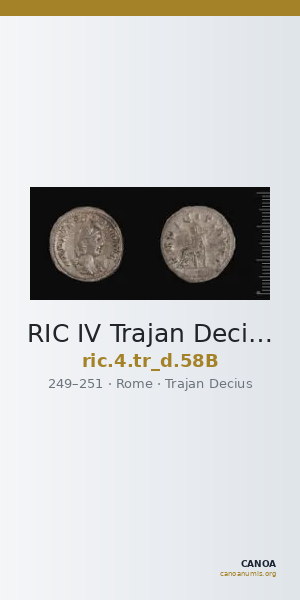 RIC IV Trajan Decius 58B — CANOA