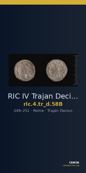 RIC IV Trajan Decius 58B — CANOA