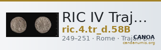 RIC IV Trajan Decius 58B — CANOA