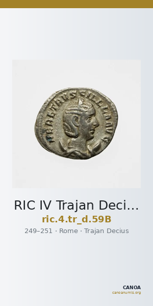 RIC IV Trajan Decius 59B — CANOA