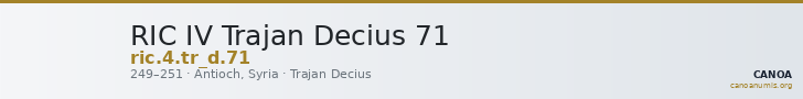 RIC IV Trajan Decius 71 — CANOA