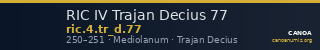 RIC IV Trajan Decius 77 — CANOA