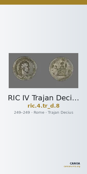 RIC IV Trajan Decius 8 — CANOA