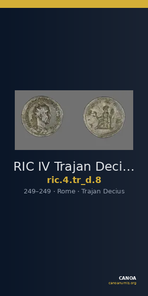 RIC IV Trajan Decius 8 — CANOA