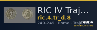 RIC IV Trajan Decius 8 — CANOA