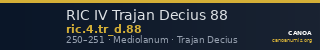 RIC IV Trajan Decius 88 — CANOA