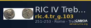 RIC IV Trebonianus Gallus 103 — CANOA