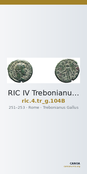 RIC IV Trebonianus Gallus 104B — CANOA