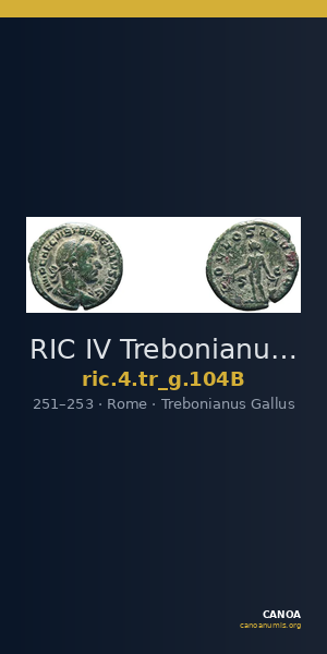 RIC IV Trebonianus Gallus 104B — CANOA