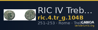 RIC IV Trebonianus Gallus 104B — CANOA