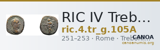 RIC IV Trebonianus Gallus 105A — CANOA