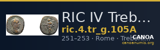 RIC IV Trebonianus Gallus 105A — CANOA